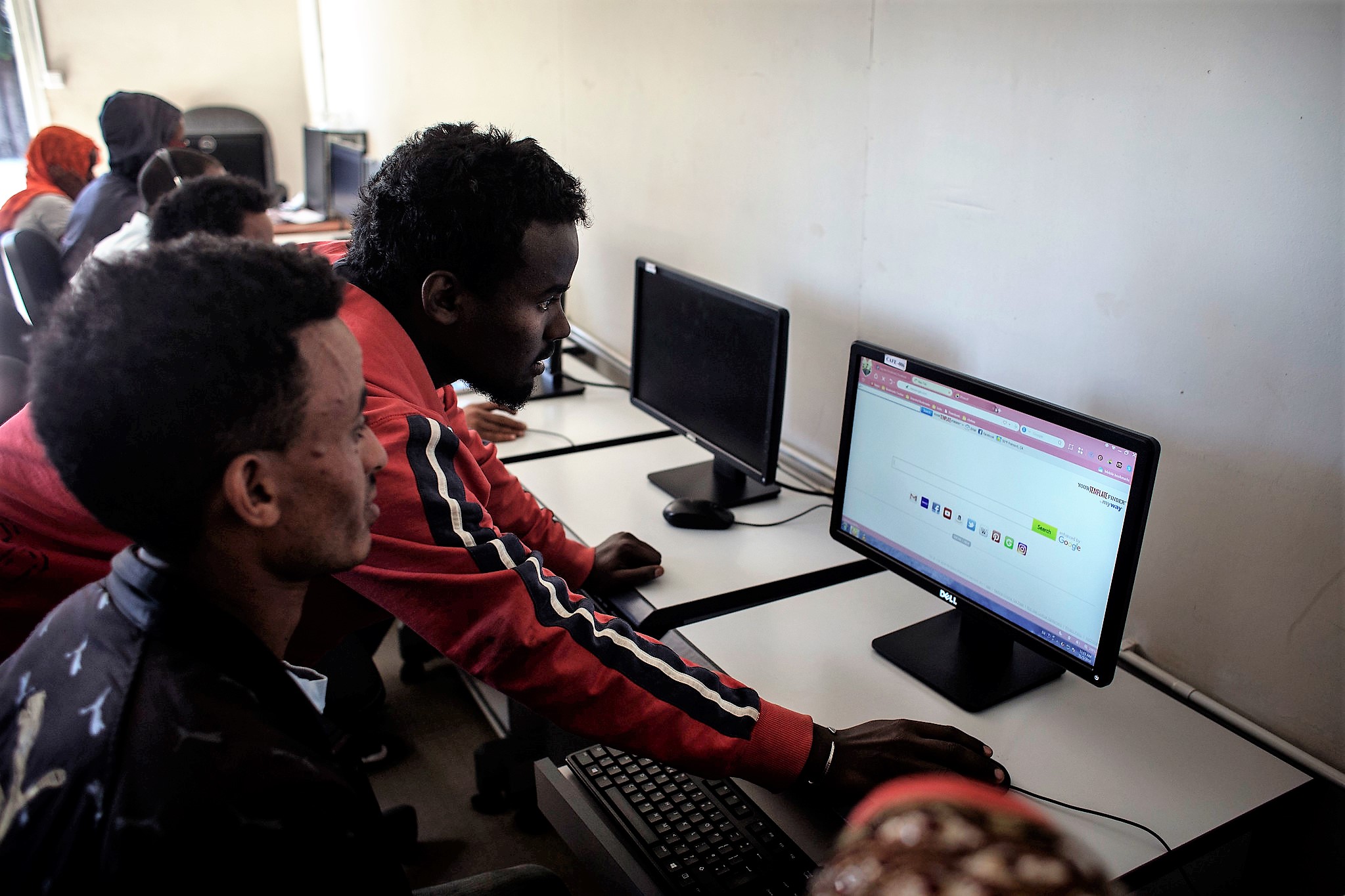 Clients at an internet café at the Jesuit Refugee Service’s community centre in Addis Ababa, Ethiopia. A decent internet connection is out of reach for 90 per cent of people in low- and middle-income countries, a report has warned.